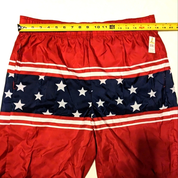 Open Trails Men's Swim Trunks Shorts size Lg Stars Red White & Blue Patriotic Lg - Picture 7 of 8